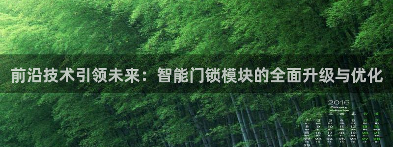 利记博彩官网：前沿技术引领未来：智能门锁模块的全面升级与优化