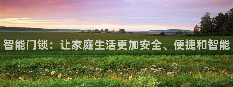 利记真的官网：智能门锁：让家庭生活更加安全、便捷和智能