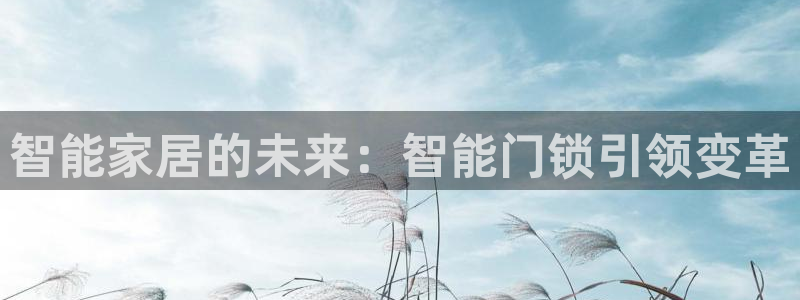 利记 官网：智能家居的未来：智能门锁引领变革
