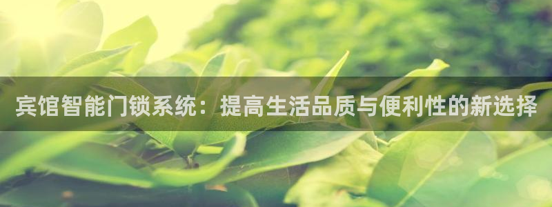 利记官网是真的吗：宾馆智能门锁系统：提高生活品质与便利性的新