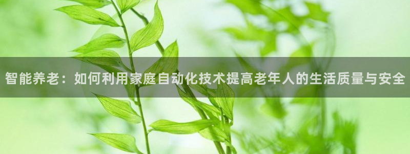 利记真正的官网是多少：智能养老：如何利用家庭自动化技术提高老