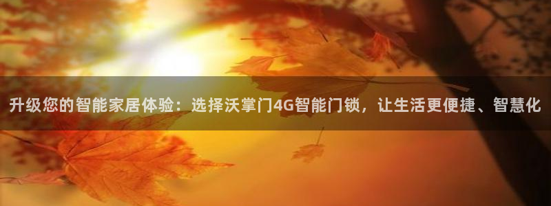 利记国际线址官网：升级您的智能家居体验：选择沃掌门4G智能门